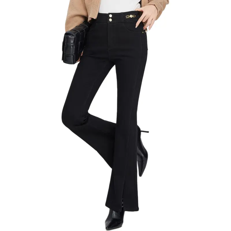 E.BECKY Jeans Women's Black-3