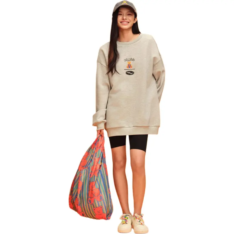 Wiggle Wiggle Treasure Sweatshirt Coat, Sweet And Cute Girl, American Good Looking, Active Outfit Loose Fit Women's-1