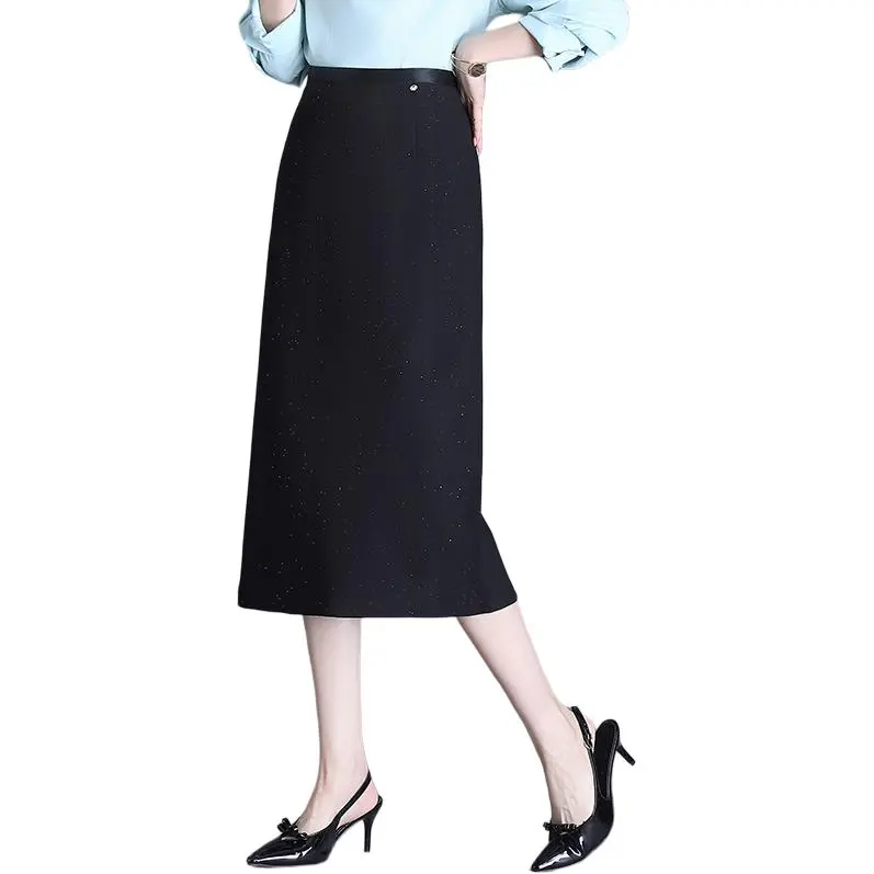 La Chapelle Casual Long Skirt Women's Black-1