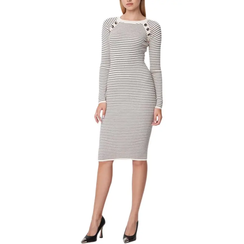 PINKO Long Sleeved Dresses Women's Black/White-4