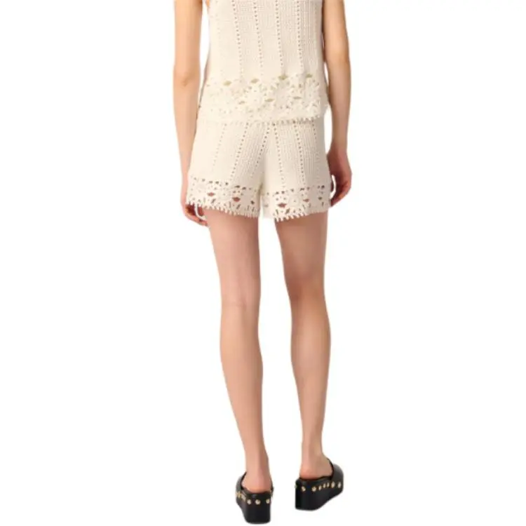 Maje Crochet knit Shorts-2