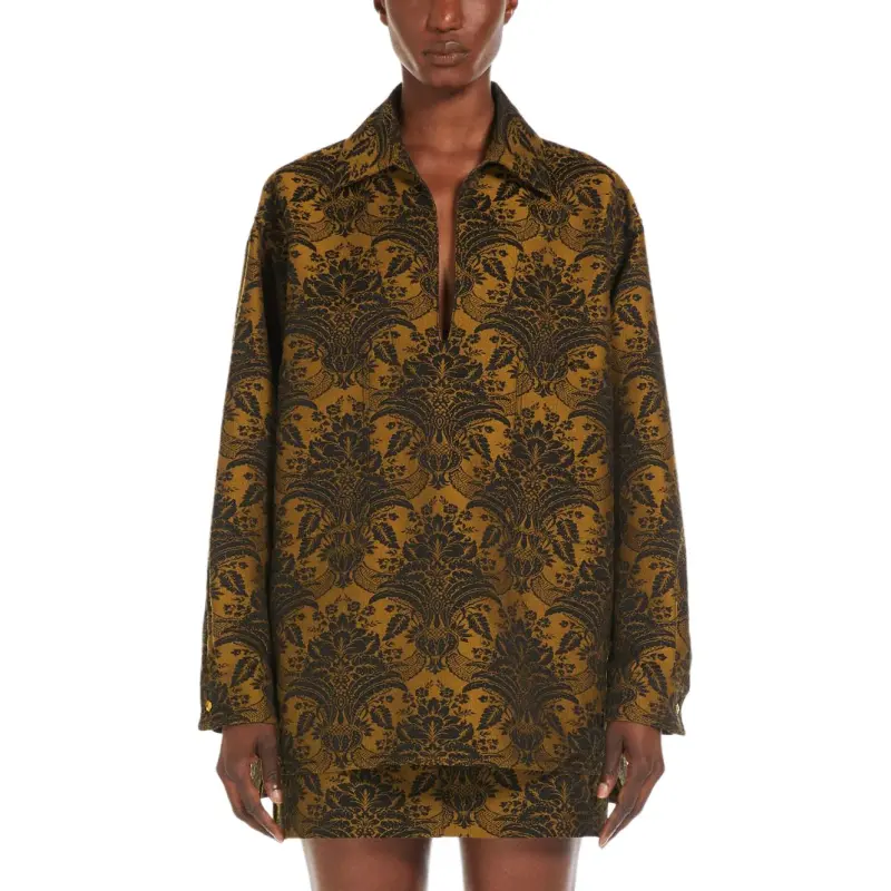 MaxMara Anemone All Over Patterned V Neck Top-2