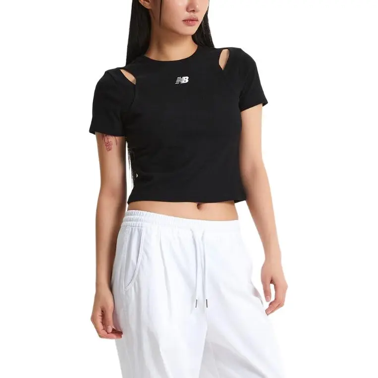 New Balance WOMENSLIM FIT Regular T Shirt Women's 19 Black-2
