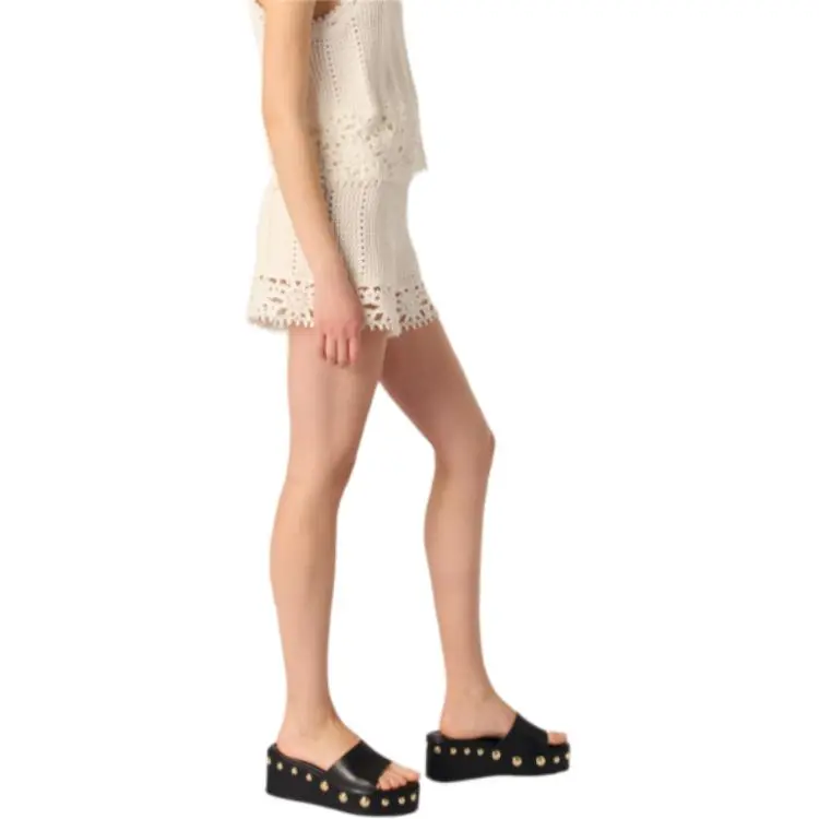 Maje Crochet knit Shorts-3