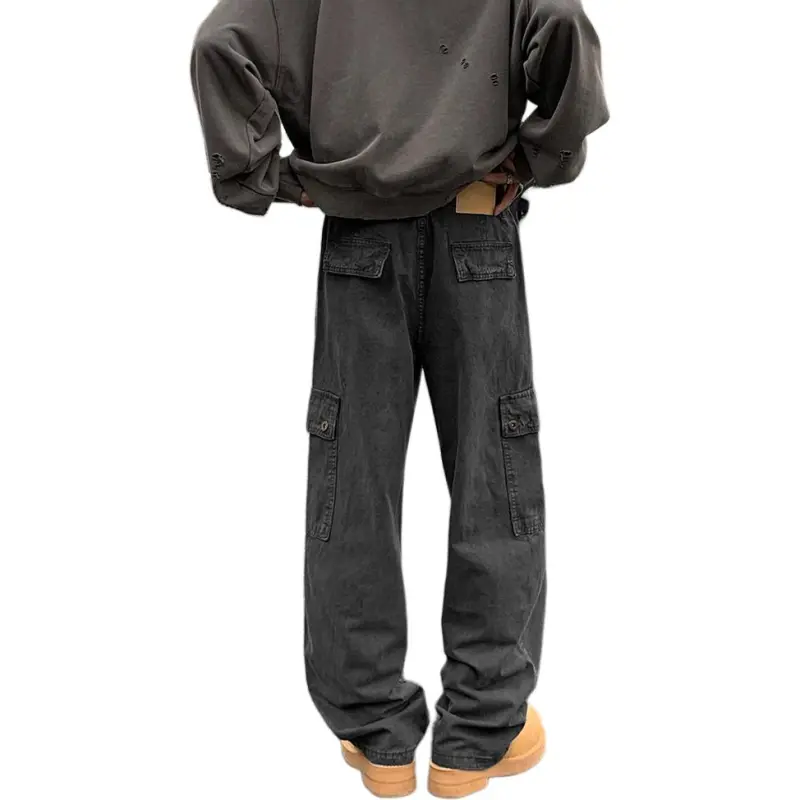 HOKLV Jeans Unisex Gray-1