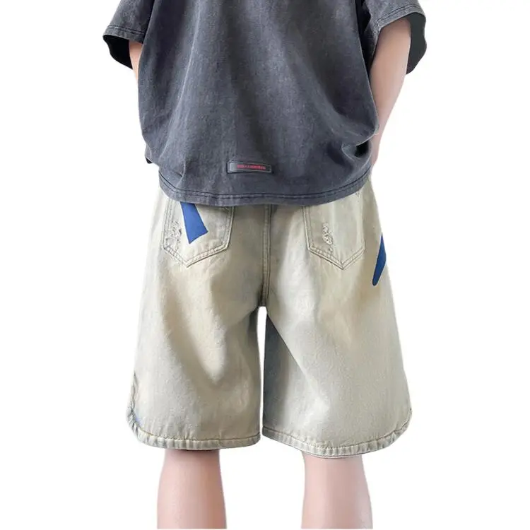 GLFL Denim Shorts Unisex Yellow Mud-1