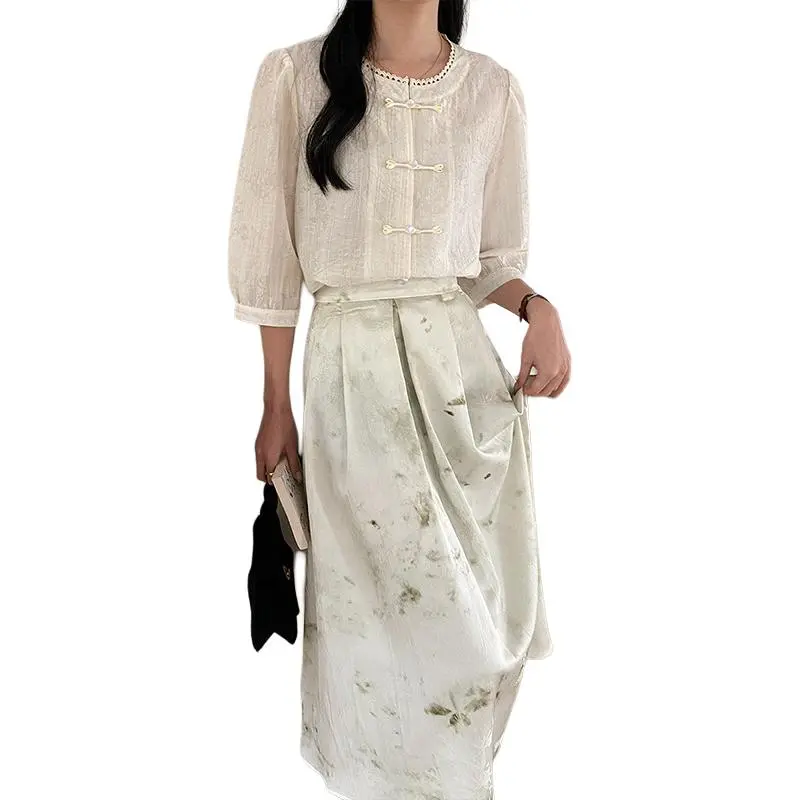 ONE SHALLOW Shirt Women's Beige-4
