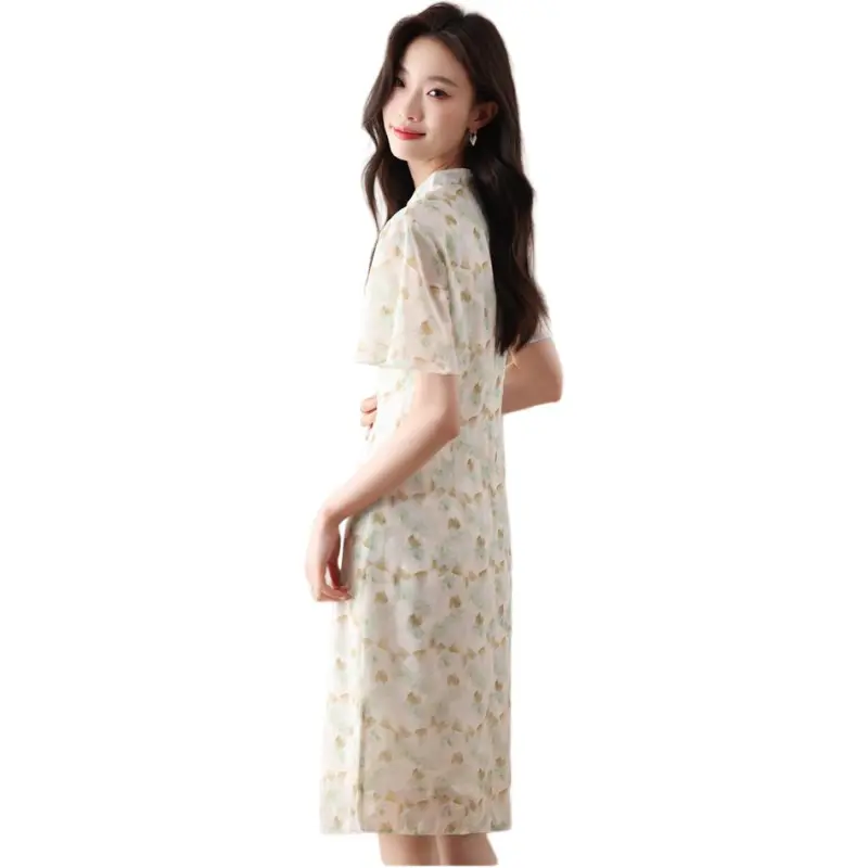 Mu Xiao Xin Short Sleeved Dress Women's-2