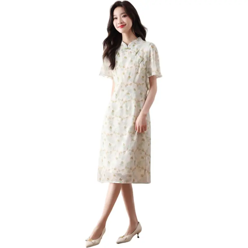 Mu Xiao Xin Short Sleeved Dress Women's-3