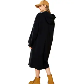 MUGUOGUOMU Long Sleeved Dresses Women's Black