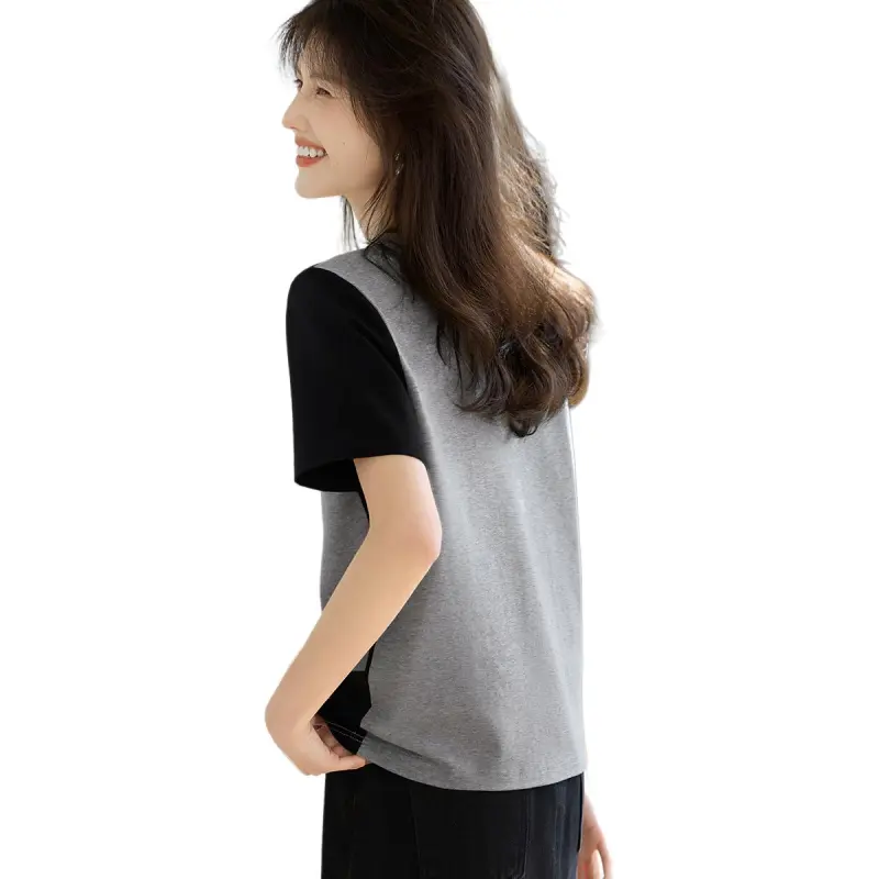 XWI T Shirt Women's Gray & Black-1