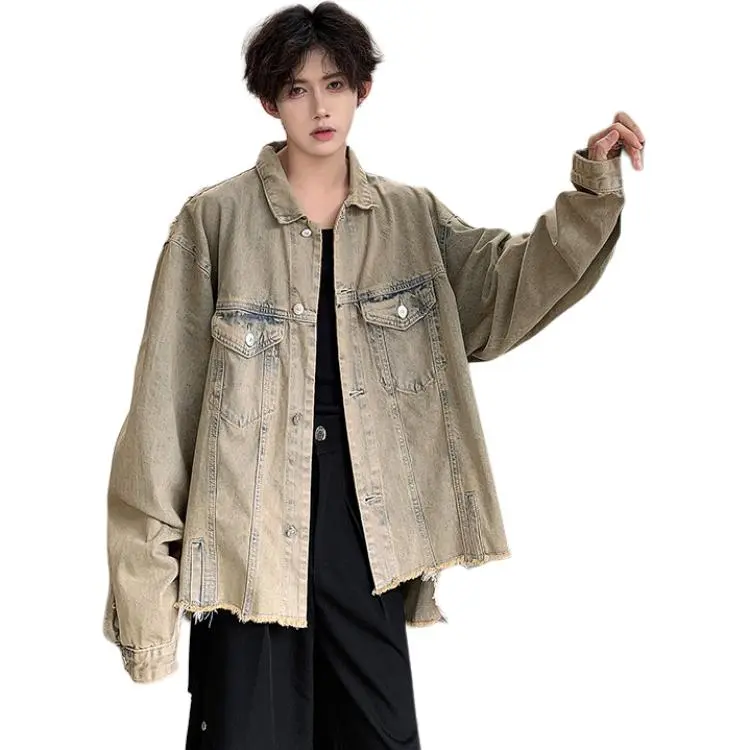 COMXZ Denim Jacket Unisex Yellow Mud-4