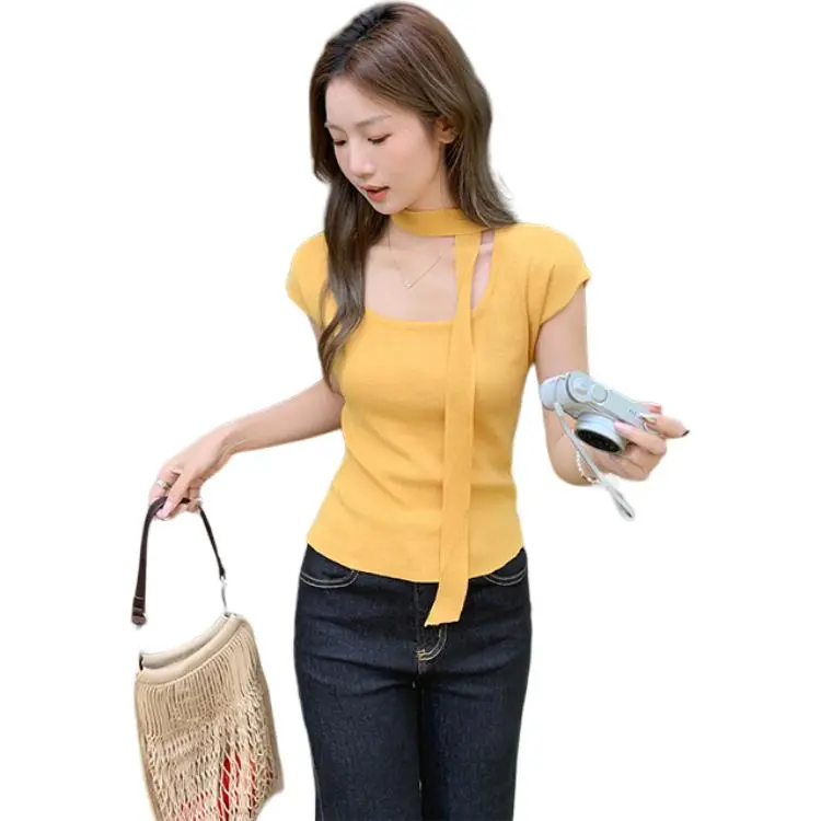 Mu Xiao Xin T Shirt Women's Mango Yellow-1