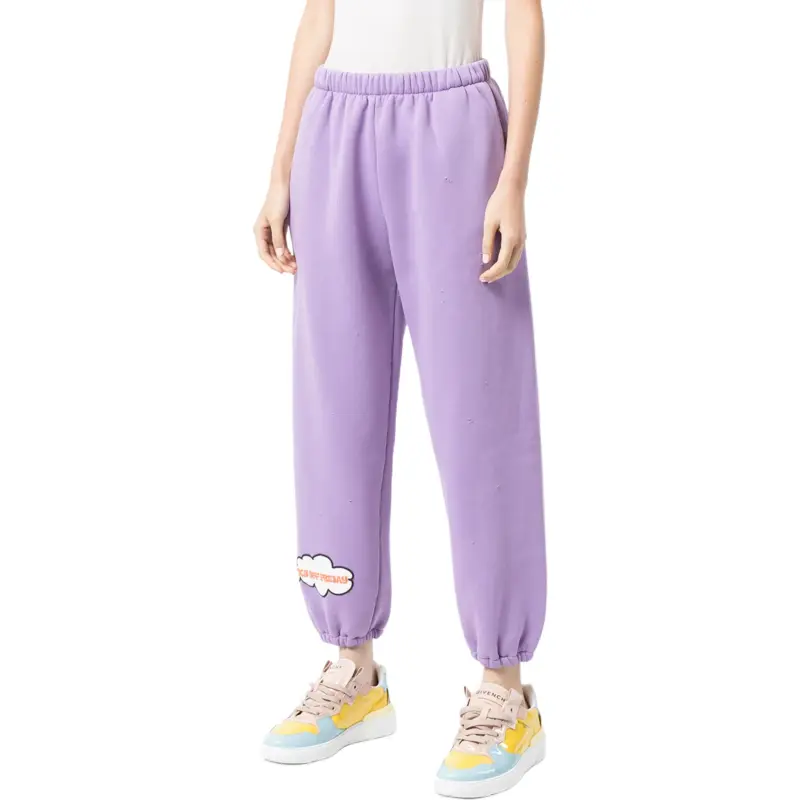 NATASHA ZINKO Slogan patch Track Trousers-3