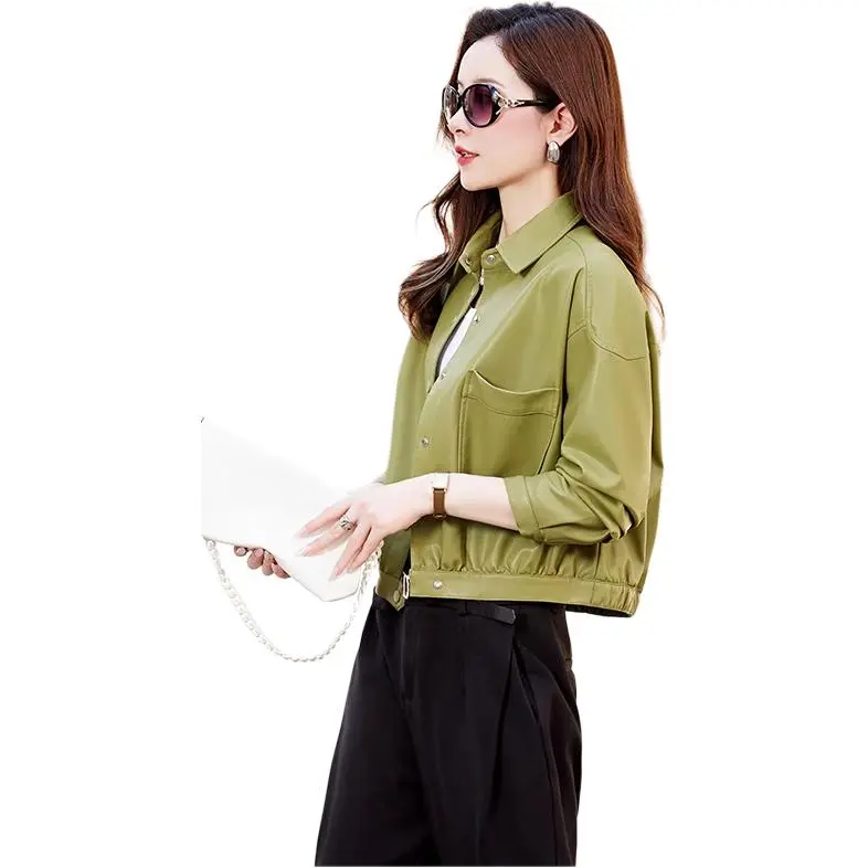 Yi Mengyuan Leather Jacket Women's-7