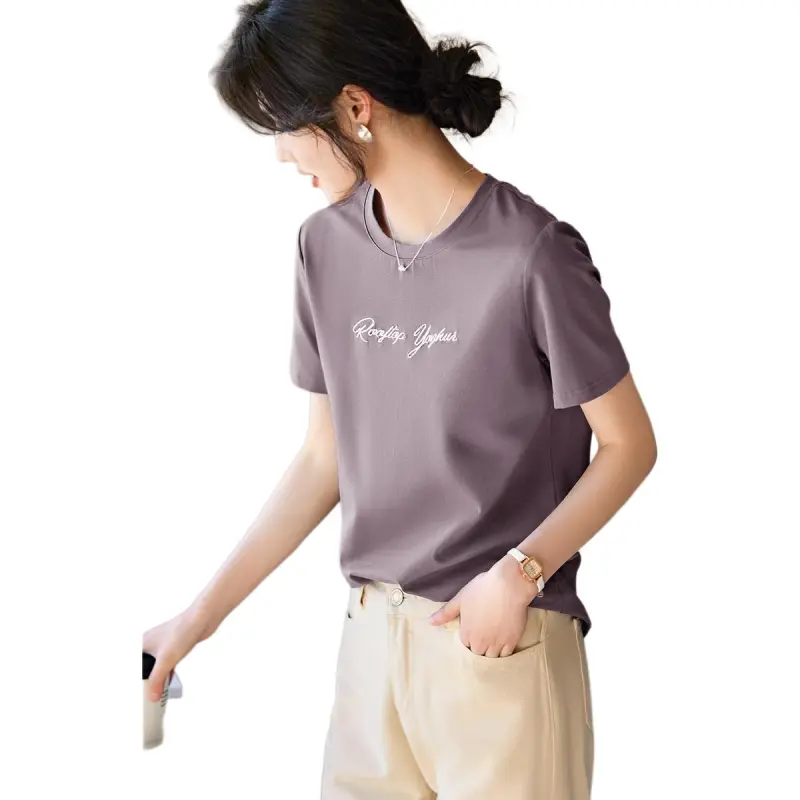 XWI T Shirt Women's Gray Purple-2