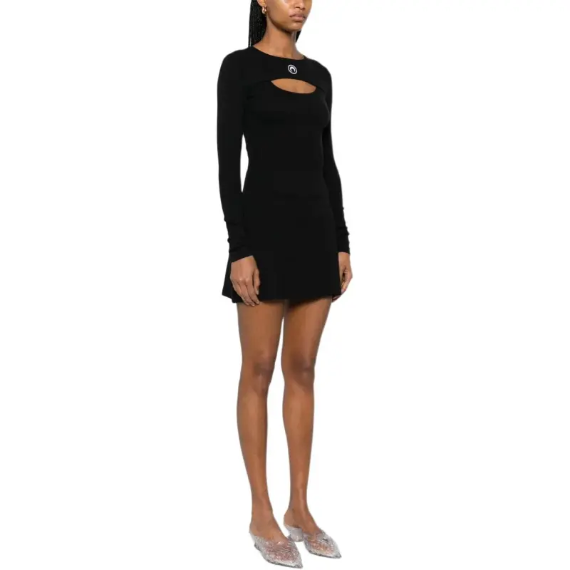Marine Serre Moon logo Cut out Mini Dress-1