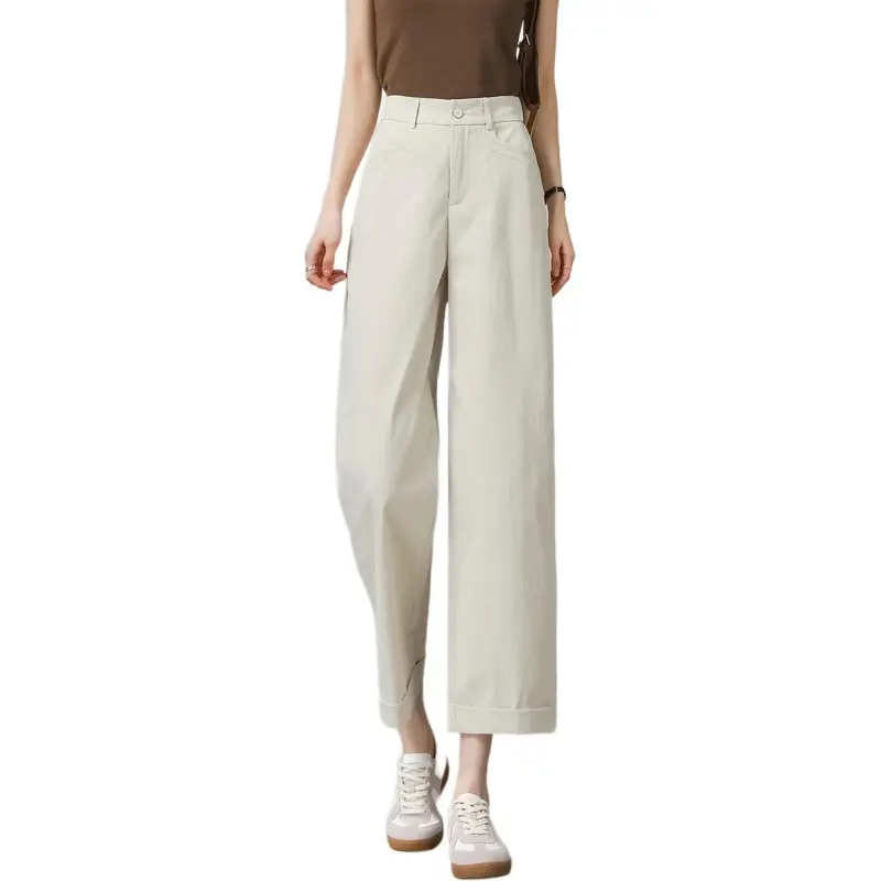 Weixi Casual Pants Women's Cream Apricot-1
