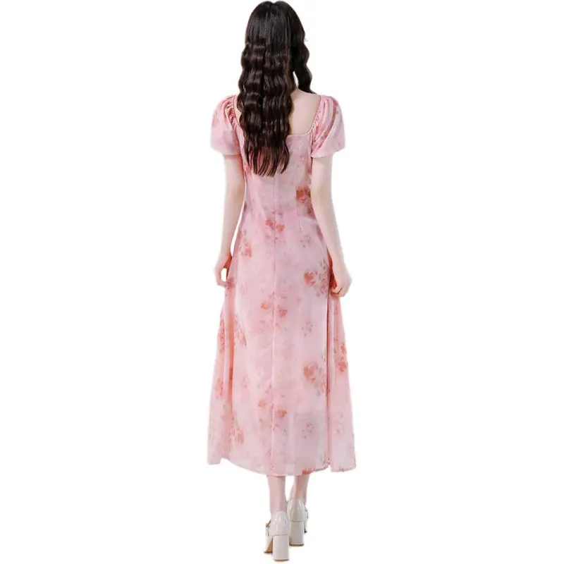 Dior Beauty Short Sleeved Dress Women's Pink-5