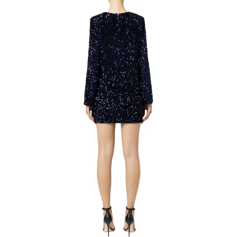 Elisabetta Franchi Long-Sleeved Dresses Women's Marine Blue-1