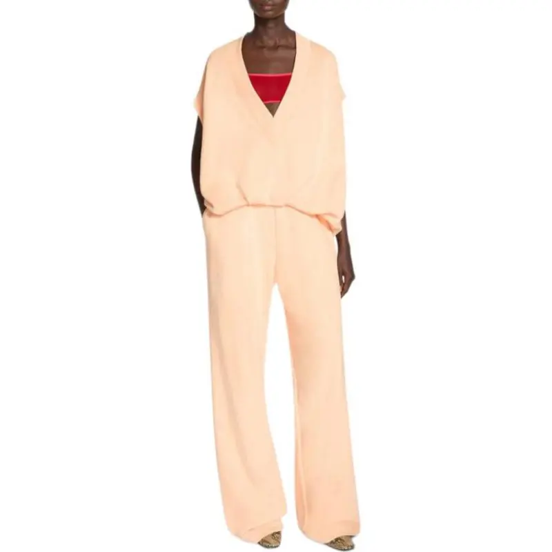 DRIES VAN NOTEN Hann V Neck Short Sleeved Sweatshirt-1