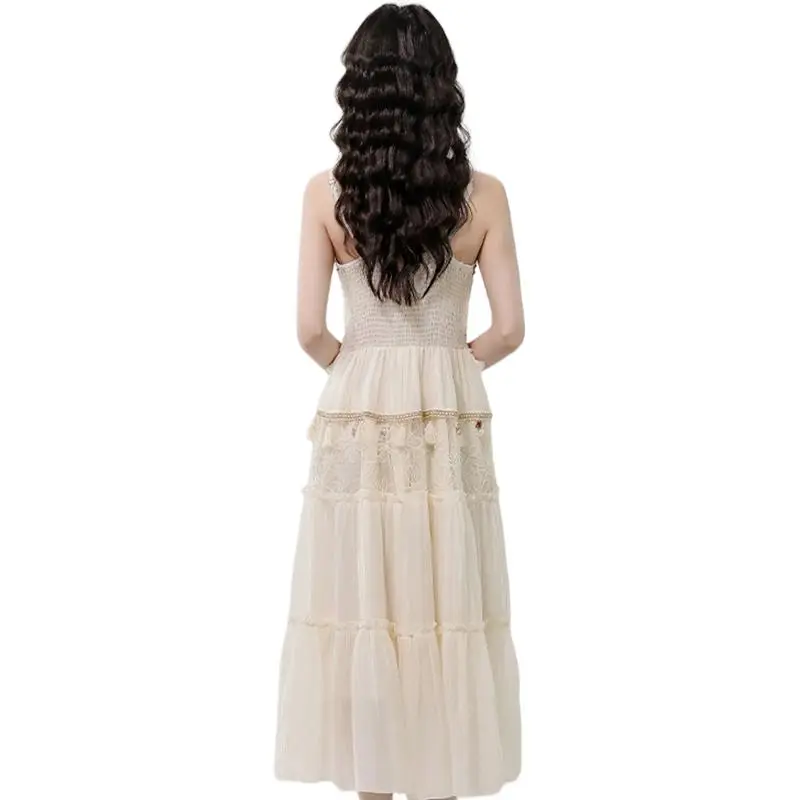 La Chapelle Slip Dresses Women's Apricot-4