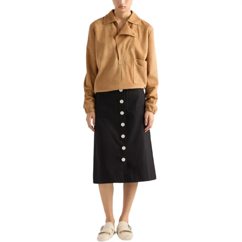 PRADA SS25 Leather Jacket Women's Yellow-1