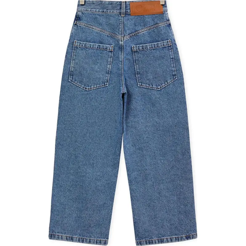 LOEWE Anagram Baggy Jeans In Denim Blue-1