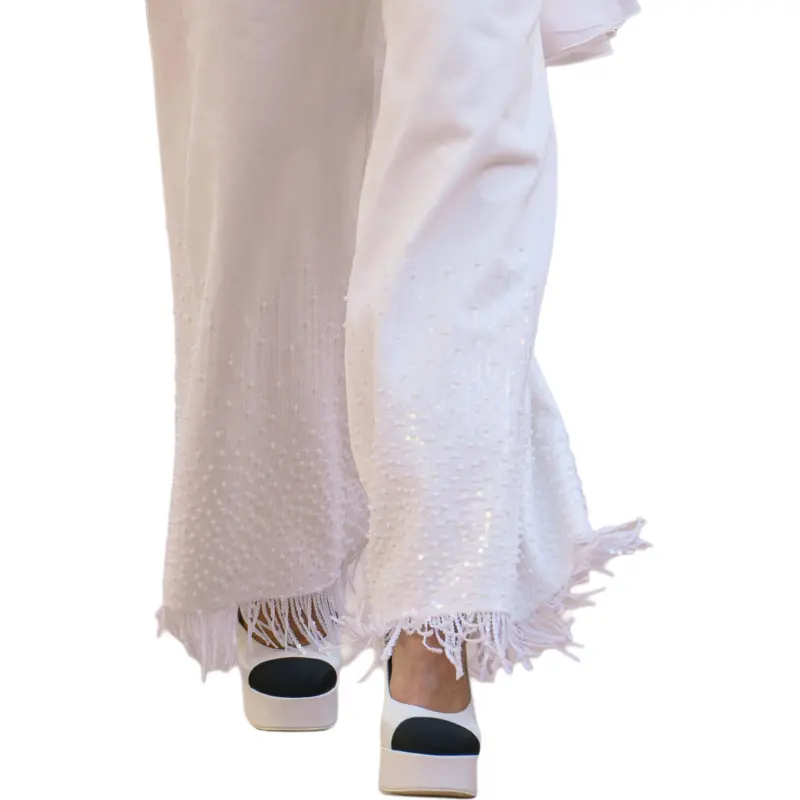CHANEL 25S Spring Summer Collection Jeans Women's White-2