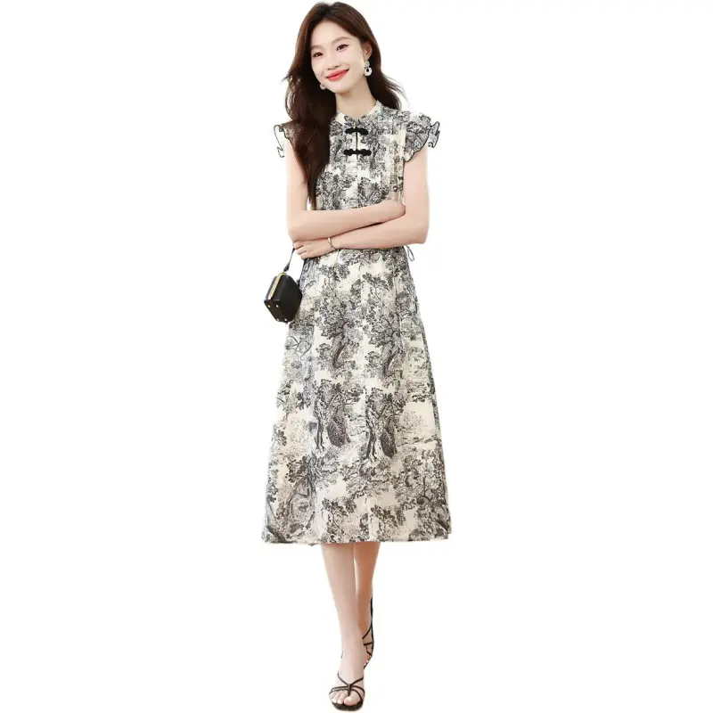 Mu Xiao Xin Short Sleeved Dress Women's-3