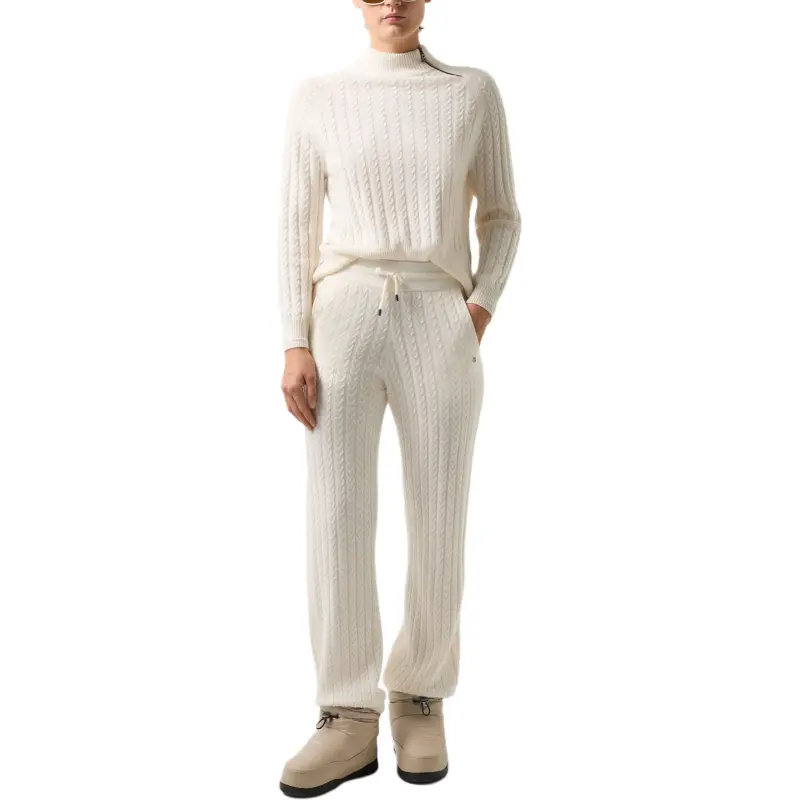 BOGNER Lakota FW24 Knitted Sweatpants Women's Gray White-2