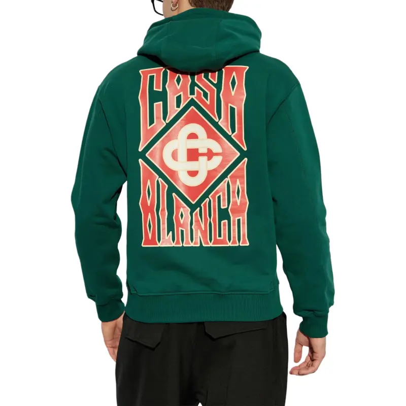 CASABLANCA Gothic Stacked Logo Printed Hoodie-2