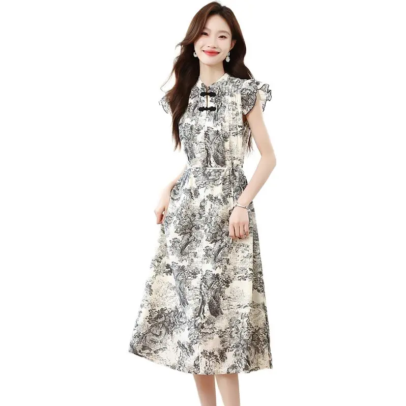 Mu Xiao Xin Short Sleeved Dress Women's-2