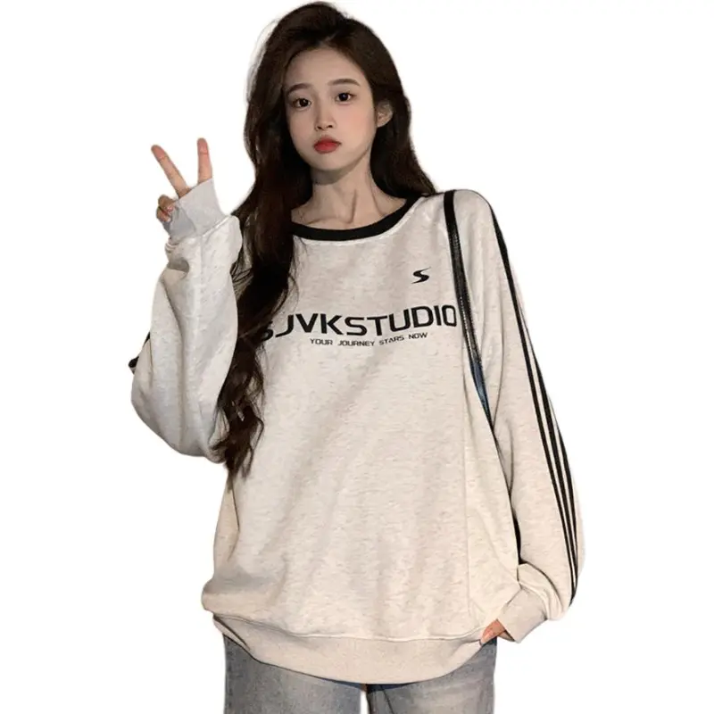 GOSO Sweatshirt Unisex White Gray-5