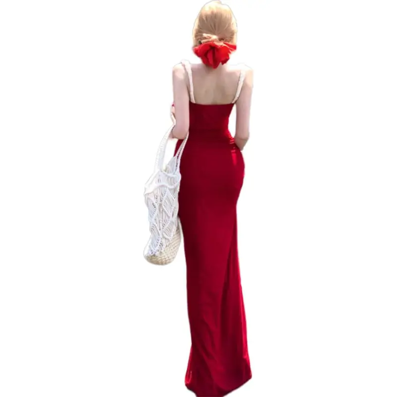 IDLE SOUL Slip Dresses Women's Red-0