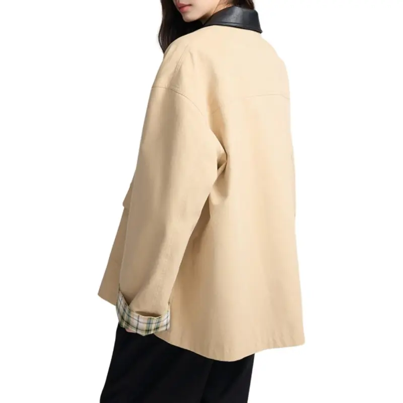 Mu Xiao Xin Trench Coat Women's Khaki-3