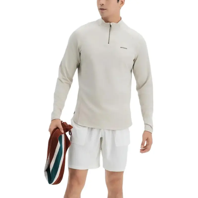DECATHLON ARTENGO T Shirt Men's Light White Lime Gray-2