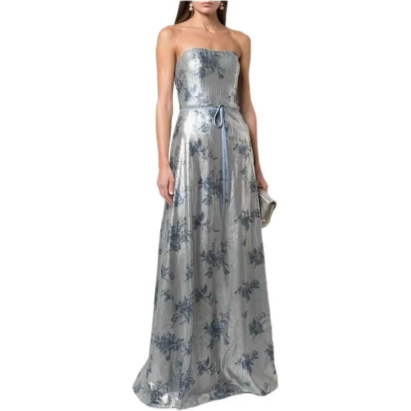 Marchesa Notte Sequin Embellished Bridesmaid Gown-1
