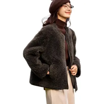 Mo Han Yi Mei Velvet feel Coat Women's Ultimate Gray