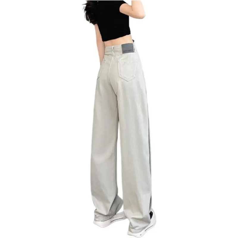 Mu Xiao Xin Casual Pants Women's Morandi Gray-1
