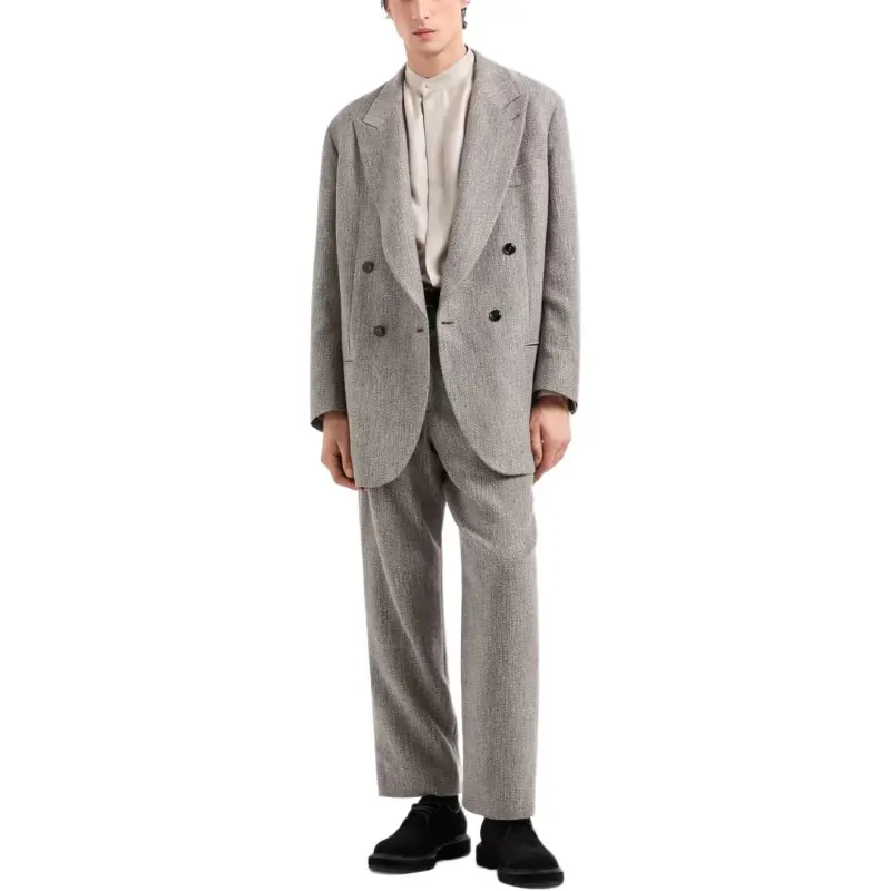 GIORGIO ARMANI Heritage Line Double breasted Jacket In A Wool And Viscose Blend-1