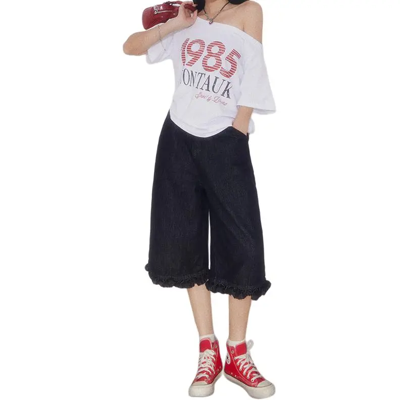 Kazakhstan Denim Shorts Women's-4