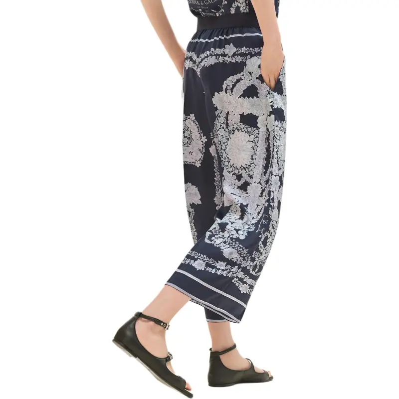 HERMES Casual Pants Women's Blue-1