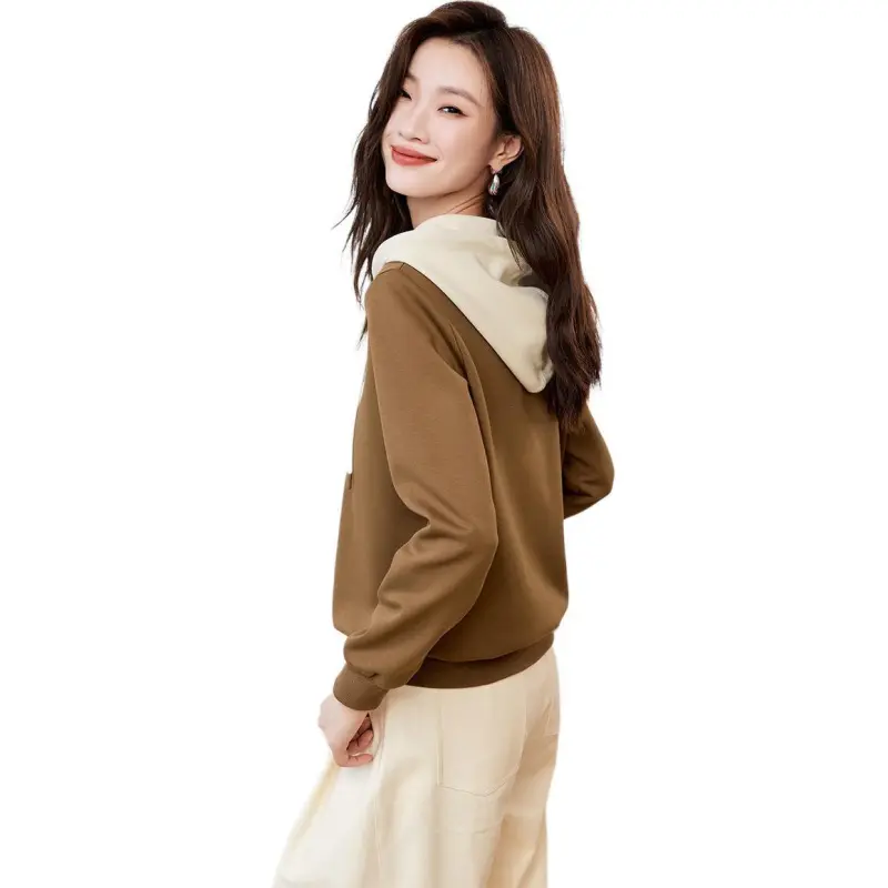 Mo Han Yi Mei Sweatshirt Women's Top Beige Bottom Khaki-1