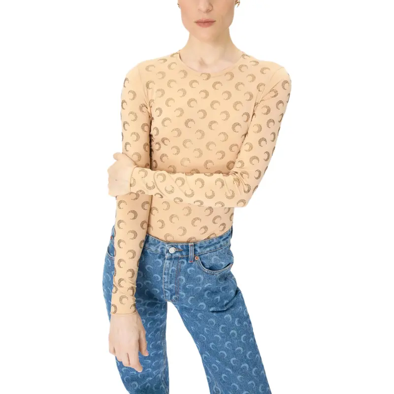 Marine Serre Moon pattern Jersey Top-3