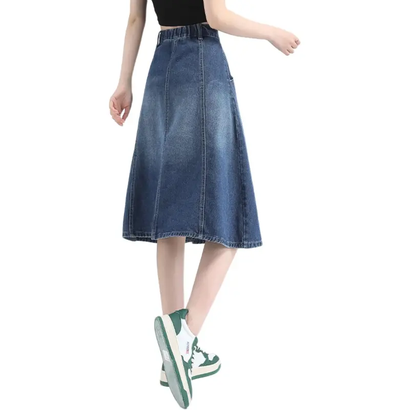 JEANSWEST Denim Long Skirt Women's-1