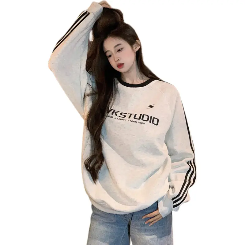 GOSO Sweatshirt Unisex White Gray-3