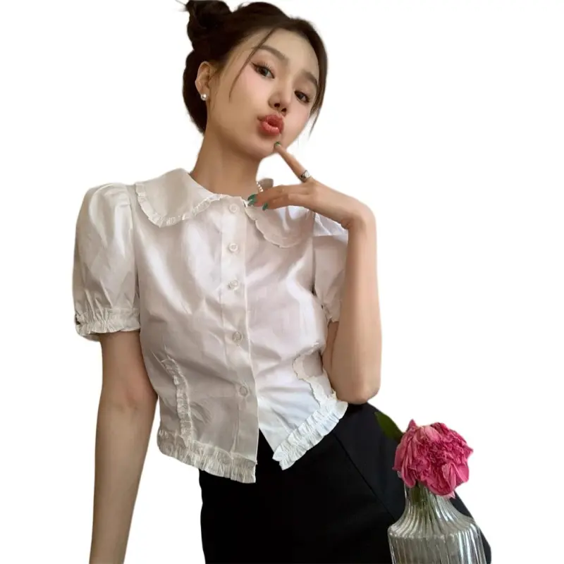 Mu Qingqing Shirts Women's White-3