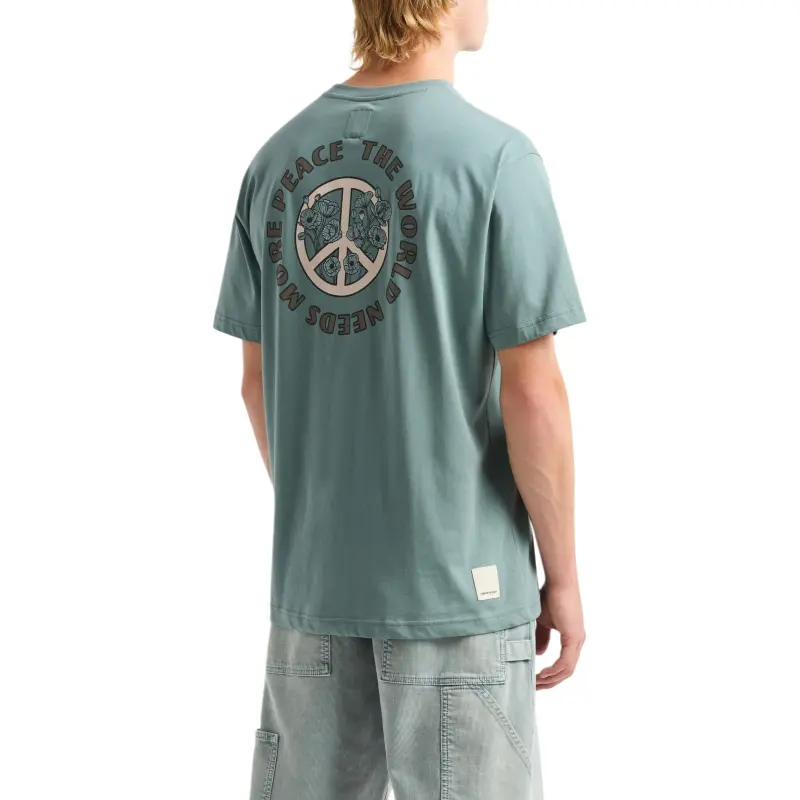 EMPORIO ARMANI Asv Jersey T shirt With Oversized Print From The Peace Capsule Collection-2