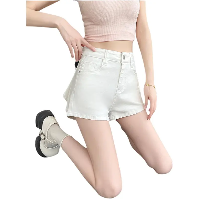 Mu Xiao Xin Denim Shorts Women's-4